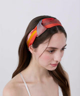 Watercolor Silk Hairband Evening Glow - Foo Tokyo