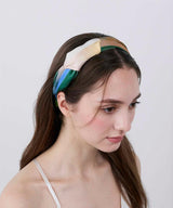 Watercolor Silk Hairband Misty Lake - Foo Tokyo