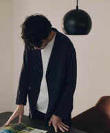【Tops】Royal Organic cotton double button Pajama Navy