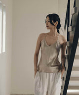Silk Camisole Charcoal Gray