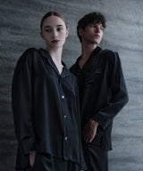 【Tops】Silk Pajamas Midnight Black