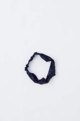 Silk Hairband Elegant Navy - Foo Tokyo