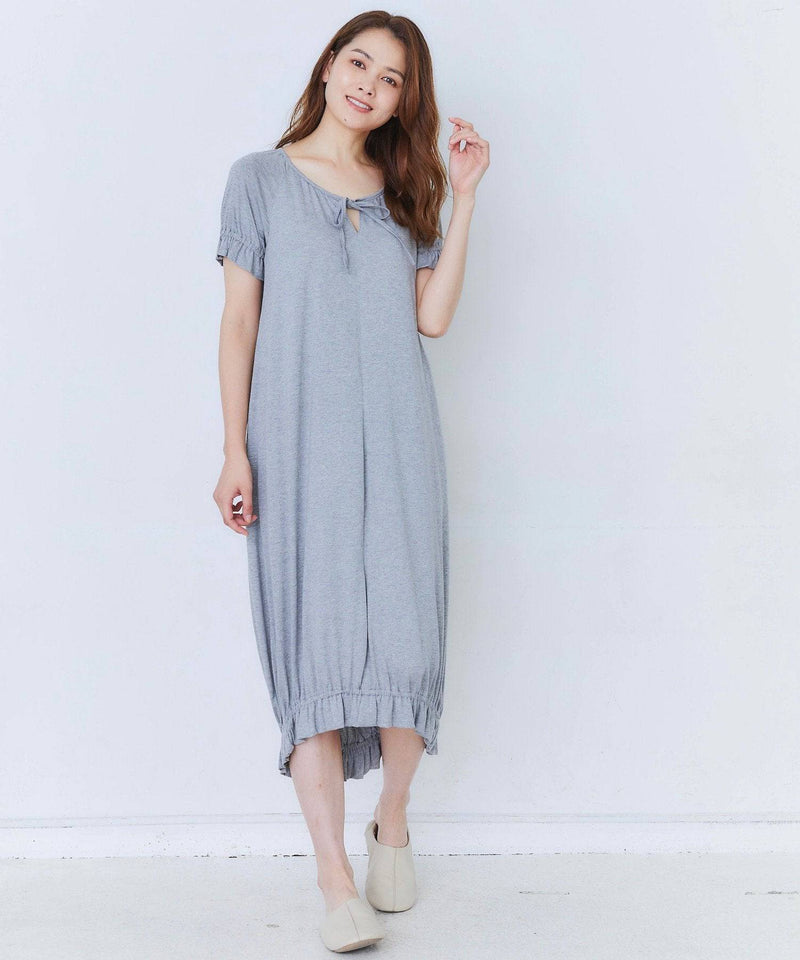 Sbin Cotton Long Dress Grey - Foo Tokyo