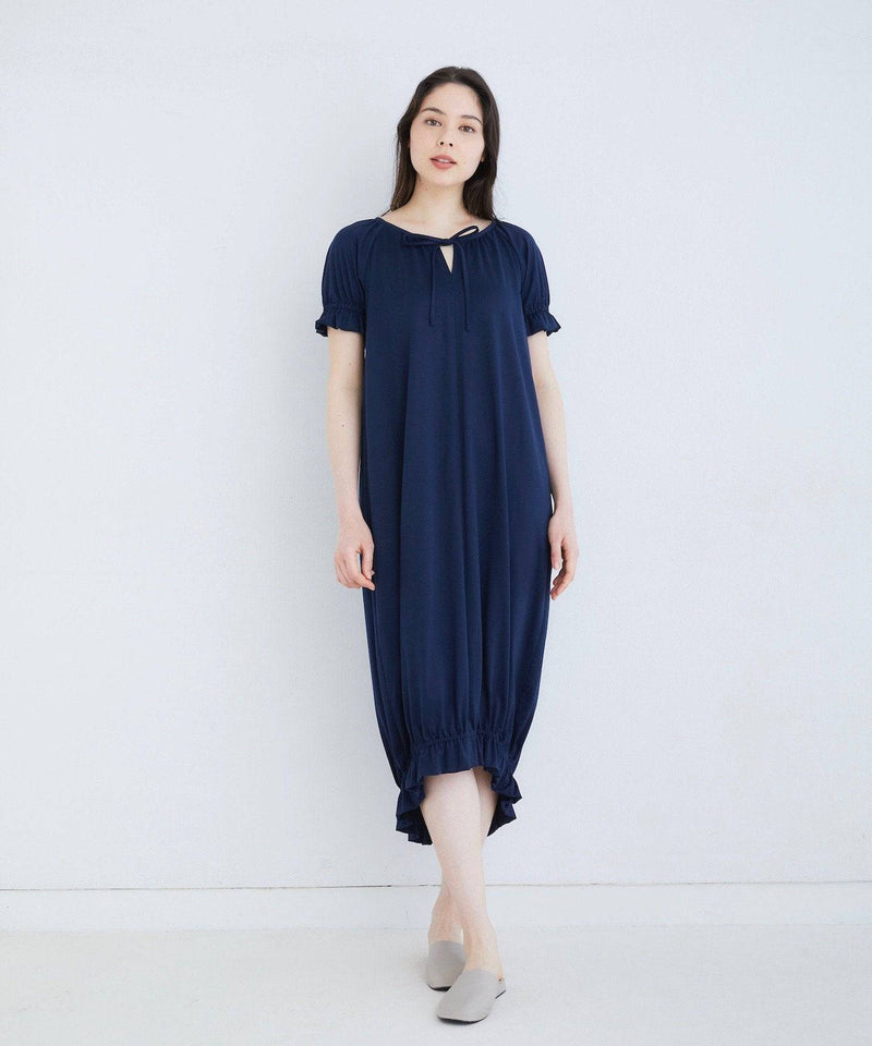 Subin Cotton Long Dress Navy
 - Foo Tokyo