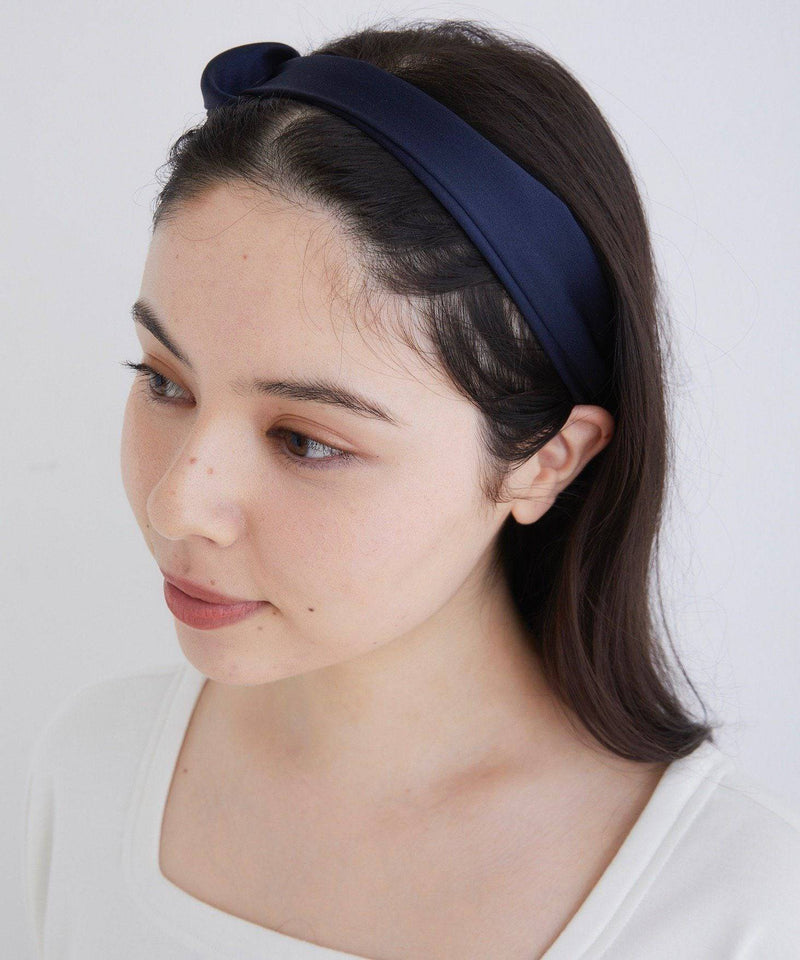 Silk Hairband Elegant Navy - Foo Tokyo