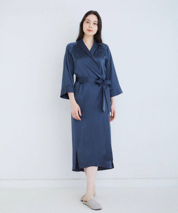 Silk gown Charcoal Gray - Foo Tokyo