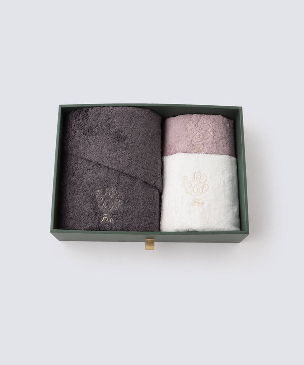 Bath towel & face towel & hand towel 1 piece each Gift set - Foo Tokyo