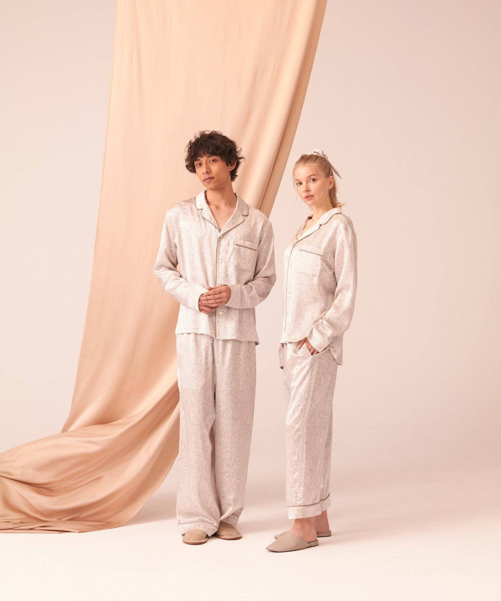 【SET-UP】Interior-Like Silk Pajamas