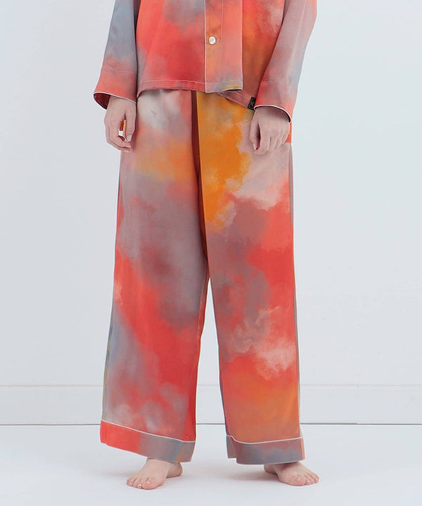 【Bottoms】Watercolor Silk Pajamas Evening Glow - Foo Tokyo