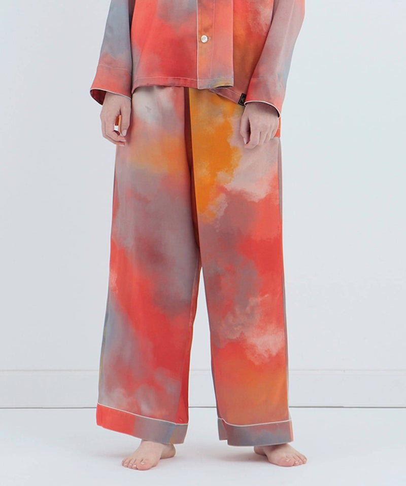 【Bottoms】Watercolor Silk Pajamas Evening Glow - Foo Tokyo