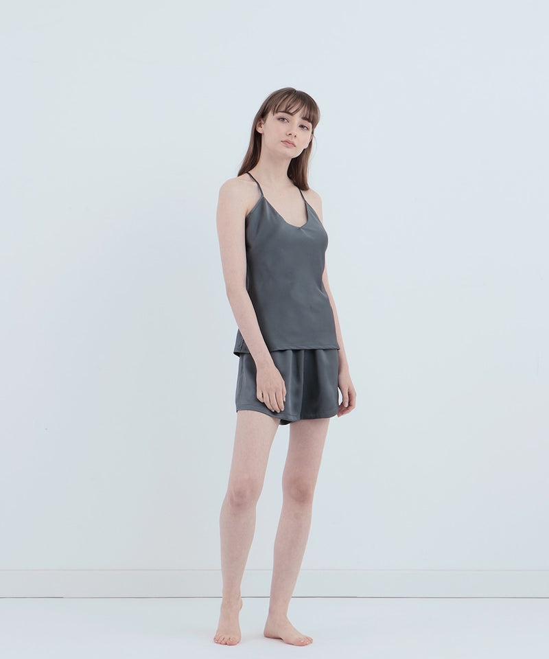 Silk Camisole Charcoal Gray