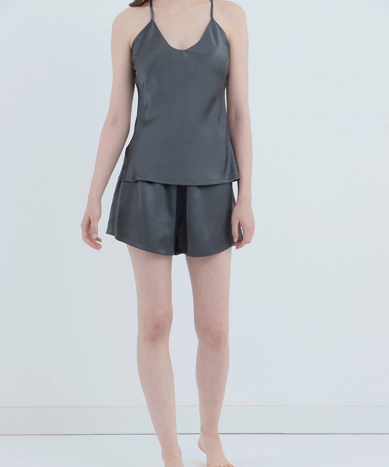 Silk shorts Charcoal gray - Foo Tokyo