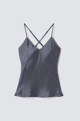 Silk Camisole Charcoal Gray