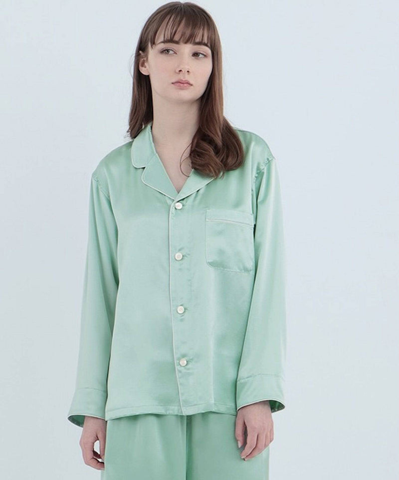 【Tops】Silk pajamas Mint green - Foo Tokyo