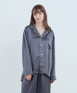 【Tops】Silk pajamas Charcoal gray