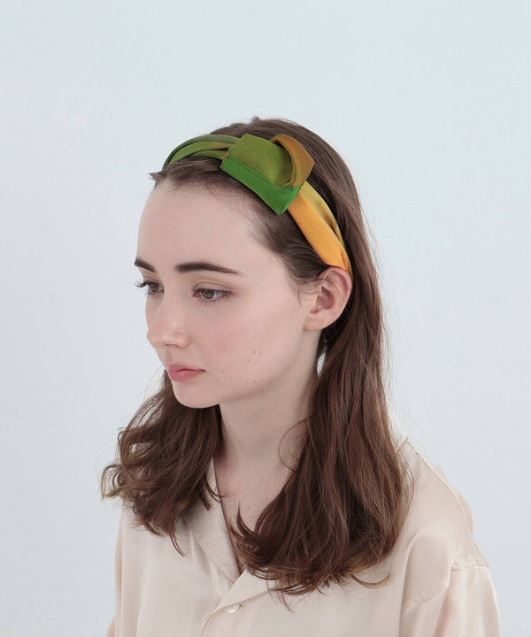 Watercolor Silk Hairband Misty Lake - Foo Tokyo