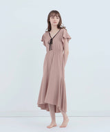 Royal Organic Cotton Flared Dress Gray - Foo Tokyo