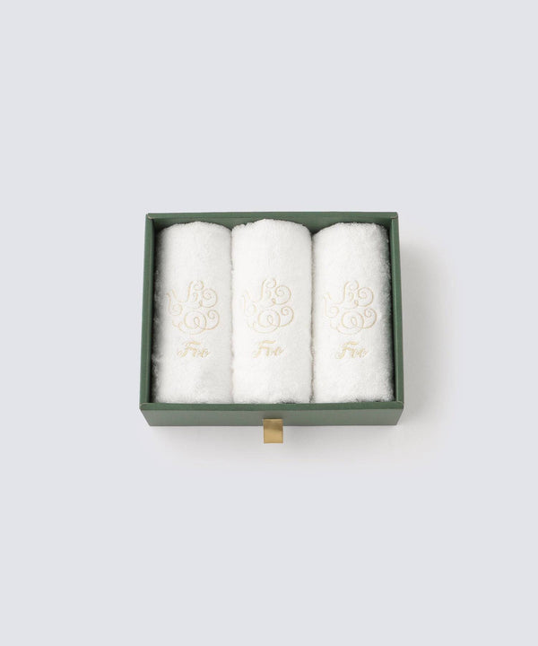 Gift set with 3 organic cotton face towels - Foo Tokyo