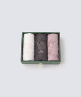 Gift set with 3 organic cotton face towels - Foo Tokyo