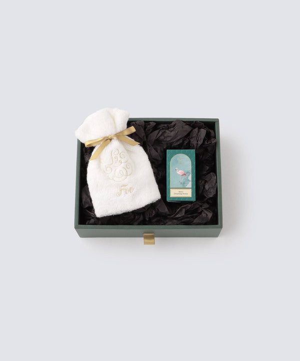 Organic Cotton Hand Towel & 1 Premium Bath Oil Gift Set - Foo Tokyo