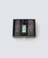 2 Organic Cotton Hand Towels & 1 Premium Bath Oil Gift Set - Foo Tokyo