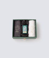 2 Organic Cotton Hand Towels & 1 Premium Bath Oil Gift Set - Foo Tokyo