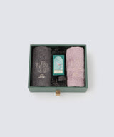 2 Organic Cotton Hand Towels & 1 Premium Bath Oil Gift Set - Foo Tokyo