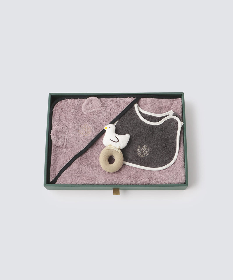 Baby Gift Set (Swaddling Clothes, Bib, Rattle Toy  x 1) - Foo Tokyo