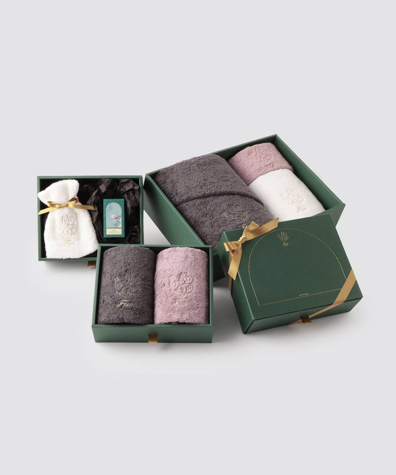 Gift set with 3 organic cotton face towels - Foo Tokyo